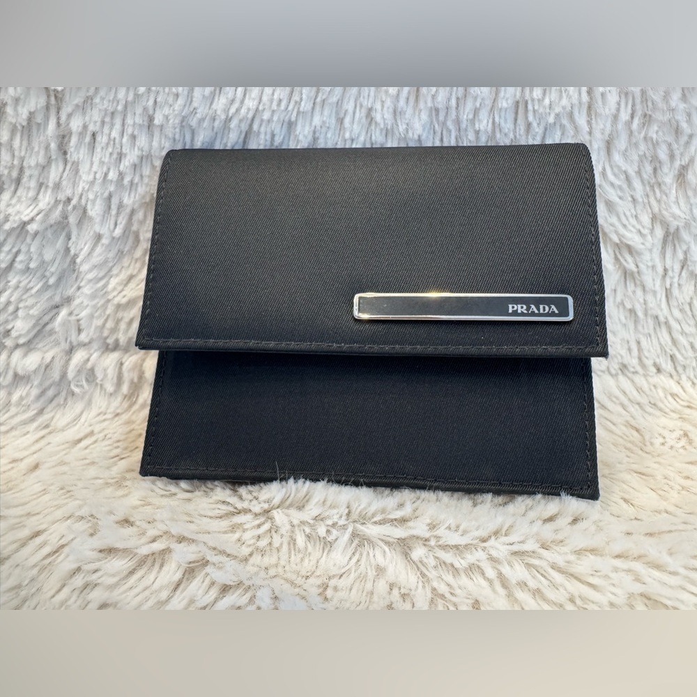 EUC PRADA Vintage Unisex Nylon Compact Wallet & Key Holder